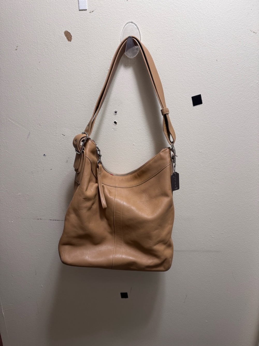 vintage Coach Y2K tan Optic Signature Hobo shoulder bag